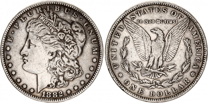 United States 1 Dollar 1882
KM# 110; N# 1492; Silver; "Morgan Dollar"; Mint: Ph...