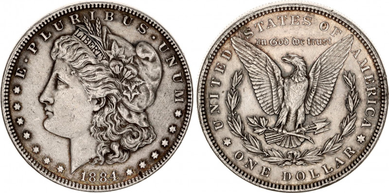 United States 1 Dollar 1884
KM# 110; N# 1492; Silver; "Morgan Dollar"; Mint: Ph...