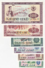 Albania, 1-3-5-10-50-100 Leke, 1976, UNC, SPECIMEN
UNC
(Total 6 banknotes)
Estimate: USD 125-250