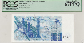 Algeria, 100 Dinars, 1981, UNC, p131a
UNC
PCGS 67 PPQ, High Condition
Estimate: USD 25-50