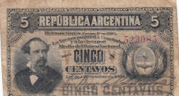 Argentina, 5 Centavos, 1883, FINE, p5
FINE
There is a cut in the lower border
Estimate: USD 25-50