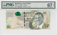 Bahamas, 1 Dollar, 2008, UNC, p71
UNC
PMG 67 EPQ, High condition 
Estimate: USD 20-40