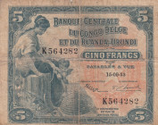 Belgian Congo, 5 Francs, 1952, FINE, p21
FINE
There are stains and split
Estimate: USD 40-80