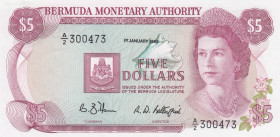 Bermuda, 5 Dollars, 1988, UNC, p29d
UNC
Queen Elizabeth II. Potrait
Estimate: USD 60-120