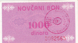Bosnia - Herzegovina, 1.000 Dinara, 1992, UNC(-), p50
UNC(-)
Estimate: USD 25-50