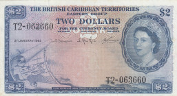 British Caribbean Territories, 2 Dollars, 1962, VF(+), p8c
VF(+)
Queen Elizabeth II. Potrait, Stained
Estimate: USD 125-250