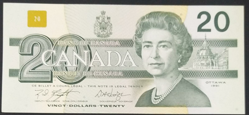 Canada, 20 Dollars, 1991, UNC, p97d
UNC
Queen Elizabeth II. Potrait
Estimate:...