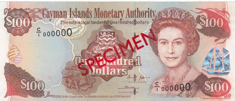 Cayman Islands, 100 Dollars, 2006, UNC, p37s, SPECIMEN
UNC
Queen Elizabeth II....