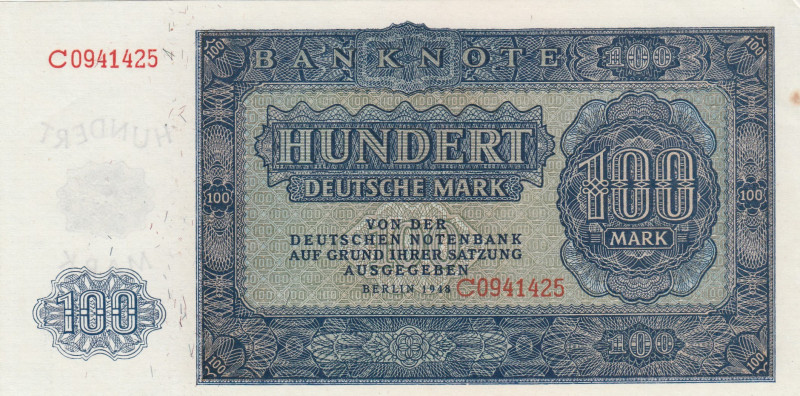 Germany - Democratic Republic, 100 Mark, 1948, UNC(-), p15a
UNC(-)
Estimate: U...