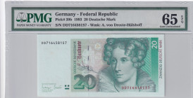 Germany - Federal Republic, 20 Deutsche Mark, 1993, UNC, p39b
UNC
PMG 65 EPQ
Estimate: USD 50-100