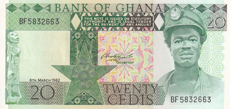 Ghana, 20 Cedis, 1982, UNC, p21c
UNC
Estimate: USD 20-40