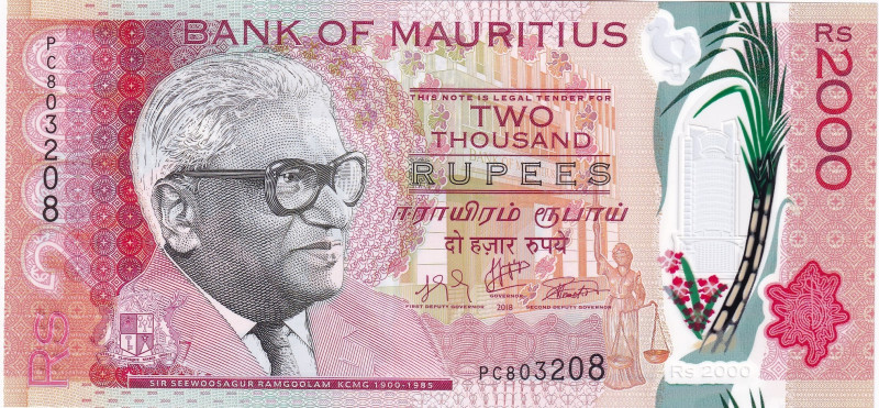 Mauritius, 2.000 Rupees, 2018, UNC, p67
UNC
Polymer
Estimate: USD 100-200