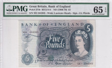 Great Britain, 5 Pounds, 1966/1970, UNC, p375b
UNC
PMG 65 EPQ, Queen Elizabeth II. Potrait
Estimate: USD 100-200