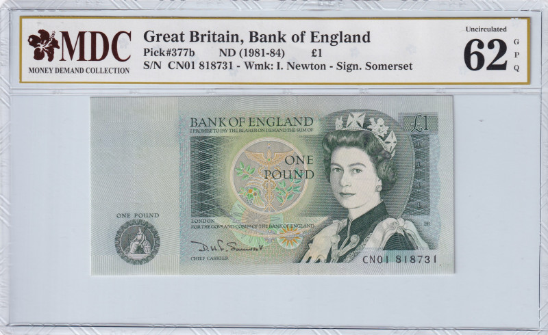 Great Britain, 1 Pound, 1981/1984, UNC, p377b
UNC
MDC 62 GPQ
Estimate: USD 20...