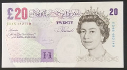 Great Britain, 20 Pounds, 2004, UNC, p390b
UNC
Queen Elizabeth II. Potrait
Estimate: USD 25-50