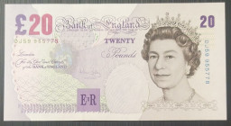 Great Britain, 20 Pounds, 2004, UNC, p390b
UNC
Queen Elizabeth II. Potrait
Estimate: USD 30-60