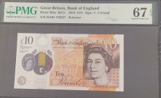 Great Britain, 10 Pounds, 2016, UNC, p395a
UNC
PMG 67 EPQ, High condition , Queen Elizabeth II. Potrait
Estimate: USD 30-60