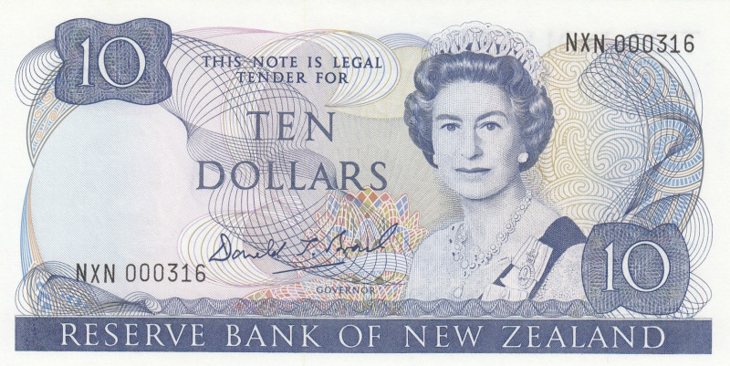 New Zealand, 10 Dollars, 1989/1992, UNC, p172c
UNC
Queen Elizabeth II. Potrait...