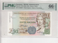 Guernsey, 50 Pounds, 1994, UNC, p59
UNC
PMG 66 EPQ, Queen Elizabeth II. Potrait
Estimate: USD 125-250