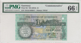 Guernsey, 1 Pound, 2013, UNC, p62
UNC
PMG 66 EPQ, Commemorative banknote
Estimate: USD 25-50
