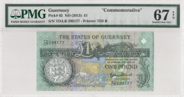 Guernsey, 1 Pound, 2013, UNC, p62
UNC
PMG 67 EPQ, High Condition, Commemorative
Estimate: USD 25-50