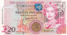 Guernsey, 20 Pounds, 2018, UNC, p63
UNC
Queen Elizabeth II Portrait, Commemorative Banknote
Estimate: USD 50-100
