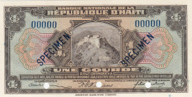 Haiti, 1 Gourde, 1919, UNC, p178s, SPECIMEN
UNC
Estimate: USD 30-60