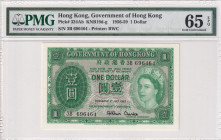 Hong Kong, 1 Dollar, 1957, UNC, p324Ab
UNC
PMG 65 EPQ, Queen Elizabeth II. Potrait
Estimate: USD 50-100