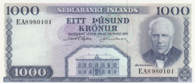Iceland, 1.000 Kronur, 1961, UNC, p46a
UNC
Estimate: USD 45-90