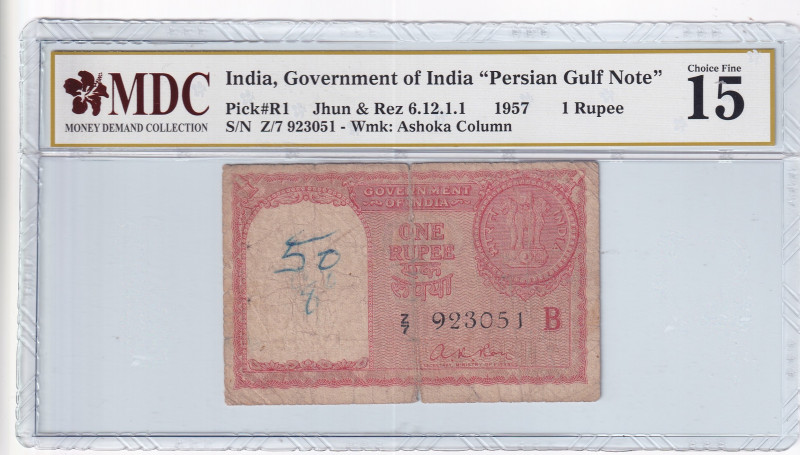 India, 1 Rupee, 1957, FINE, pR1
FINE
MDC 15
Estimate: USD 40-80