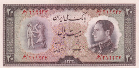 Iran, 20 Rials, 1954, UNC, p65
UNC
Estimate: USD 30-60