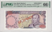 Iran, 5.000 Rials, 1974/1979, UNC, p106cs, SPECIMEN
UNC
PMG 66 EPQ
Estimate: USD 600-1200