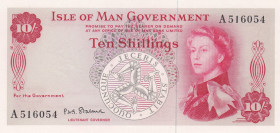 Isle of Man, 10 Shillings, 1961/1967, UNC, p24b
UNC
Queen Elizabeth II. Potrait
Estimate: USD 150-300