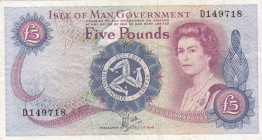 Isle of Man, 5 Pounds, 1987, VF, p35A
VF
Queen Elizabeth II. Potrait, Stained
Estimate: USD 30-60
