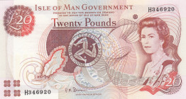 Isle of Man, 20 Pounds, 1998, UNC, p45b
UNC
Queen Elizabeth II. Potrait
Estimate: USD 50-100