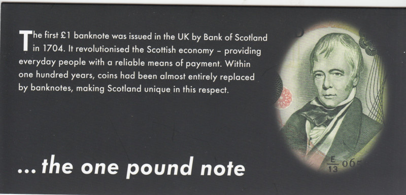 Scotland, 1 Pound, 1988, UNC, p111g, FOLDER
UNC
(Total 2 consecutive banknotes...