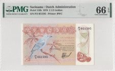 Suriname, 2 1/2 Gulden, 1978, UNC, p118b
UNC
PMG 66 EPQ
Estimate: USD 50-100