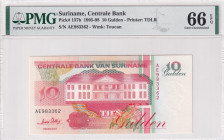 Suriname, 10 Gulden, 1995/1998, UNC, p137b
UNC
PMG 66 EPQ
Estimate: USD 40-80