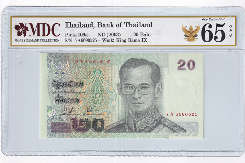 Thailand, 20 Baht, 2003, UNC, p109a
UNC
MDC 65 GPQ
Estimate: USD 20-40