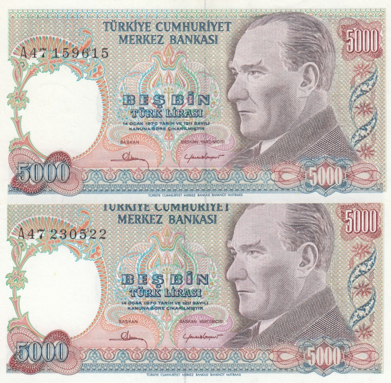 Turkey, 5.000 Lira, 1981, UNC, p196A, 7.Emission
UNC
Watermarked and Non-Water...