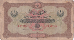 Turkey, Ottoman Empire, 1 Livre, 1916, FAIR, p84, Talat / Pritsch
FAIR
V. Mehmed Reşad Period, A.H.: December 22, 1331, signature: Talat / Pritsch
...