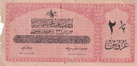 Turkey, Ottoman Empire, 2 1/2 Livres, 1916, FAIR, p86, Talat / Raşid
FAIR
V. Mehmed Reşad Period, A.H: 23 May 1332, Sign:Talat / Raşid.
Estimate: U...