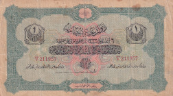 Turkey, Ottoman Empire, 1 Livre, 1916, FINE, p90a, Talat / Hüseyin Cahid
FINE
V. Mehmed Reşad Period, AH: 6 August 1332,sign: Talat / Hüseyin Cahid,...