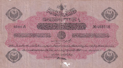 Turkey, Ottoman Empire, 1/2 Lira, 1917, FAIR, p98, Cavid / Hüseyin Cahid
FAIR
V. Mehmed Reşad Period, AH: 4 February 1332, Sign: Cavid / Hüseyin Cah...