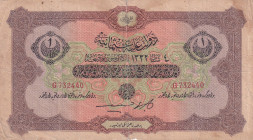 Turkey, Ottoman Empire, 1 Livre, 1917, FINE, p99a, Cavid / Hüseyin Cahid
FINE
V. Mehmed Reşad Period, AH: 4 February 1332, Sign: Cavid / Hüseyin Cah...