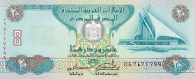 United Arab Emirates, 20 Dirhams, 2000, UNC, p21b
UNC
Estimate: USD 20-40