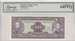Venezuela, 10 Bolívares, 1995, UNC, p61d
UNC
LCG 64 PPQ
Estimate: USD 20-40