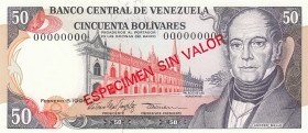 Venezuela, 50 Bolívares, 1998, UNC, p65fs, SPECIMEN
UNC
Estimate: USD 20-40