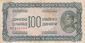 Yugoslavia, 100 Dinara, 1944, VF(+), p53b
VF(+)
Stained
Estimate: USD 20-40