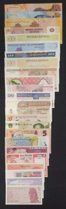 Mix Lot, UNC, (Total 50 banknotes)
UNC
Estimate: USD 20-40